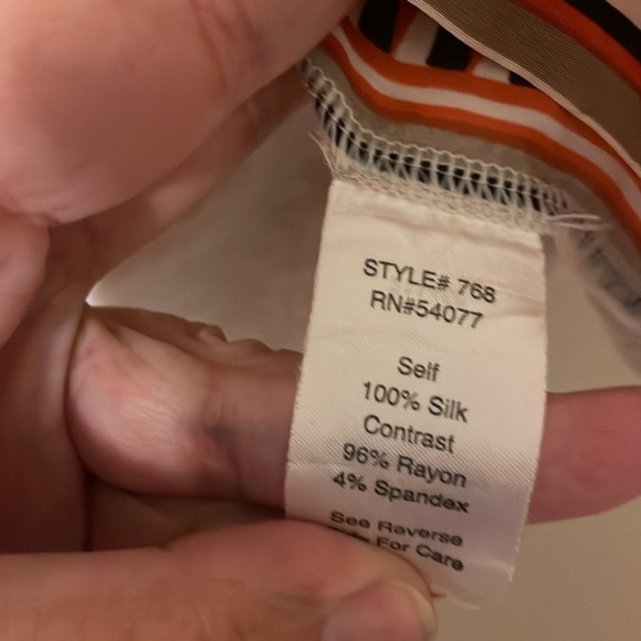 CAbi Aztec Silk Scarf Blouse Style 768 size‎ Small - Picture 6 of 8